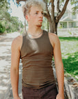 Ribbed Tank - Olive