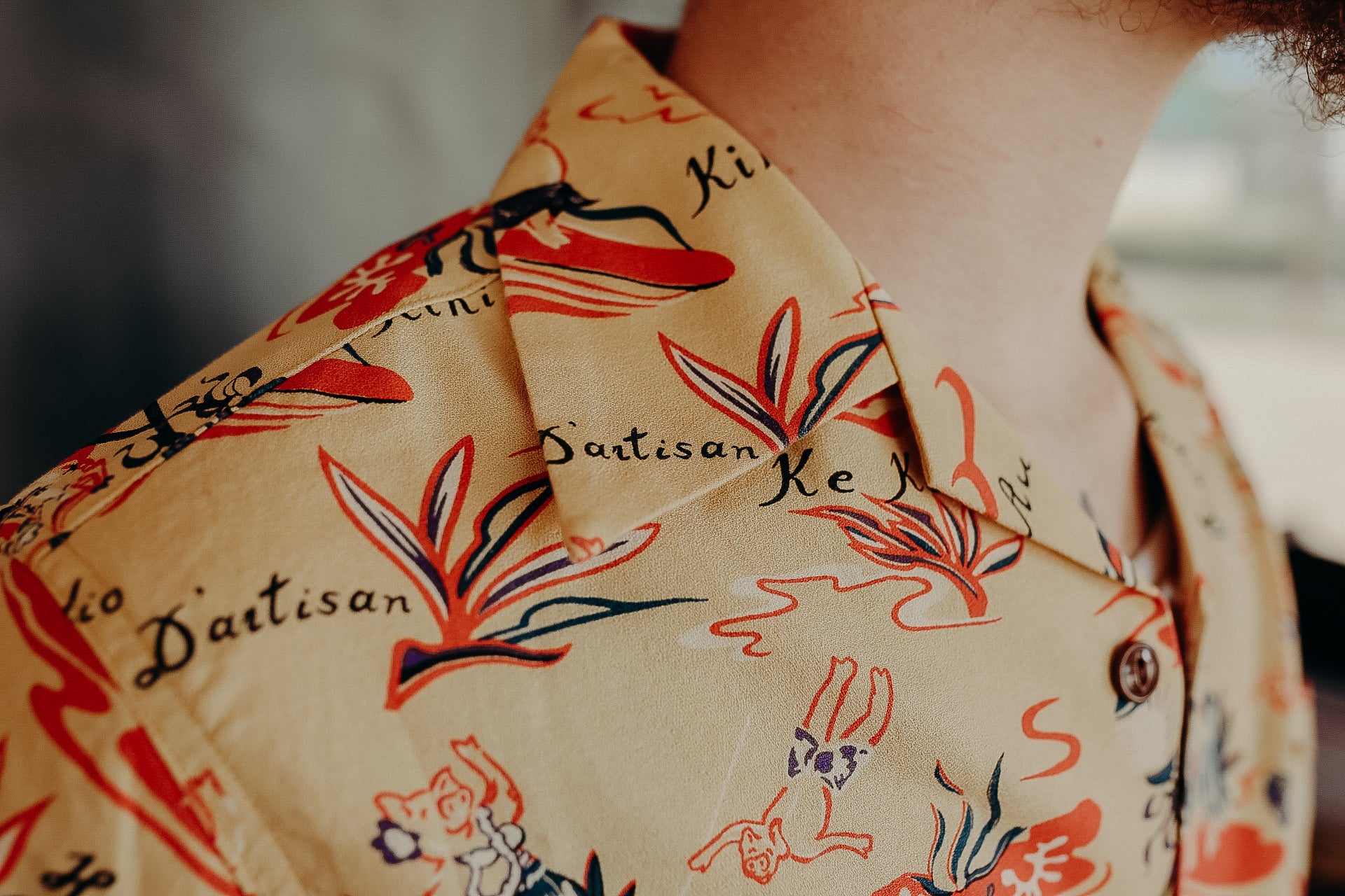 1950s Original Aloha Shirt - tan (5692)