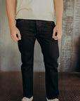 14oz Selvedge Denim Slim Straight Cut Jeans - Indigo Overdyed Black IH-666S-142od