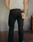 14oz Selvedge Denim Slim Straight Cut Jeans - Indigo Overdyed Black IH-666S-142od