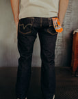 14oz Selvedge Denim Slim Straight Cut Jeans - Indigo IH-666S-142