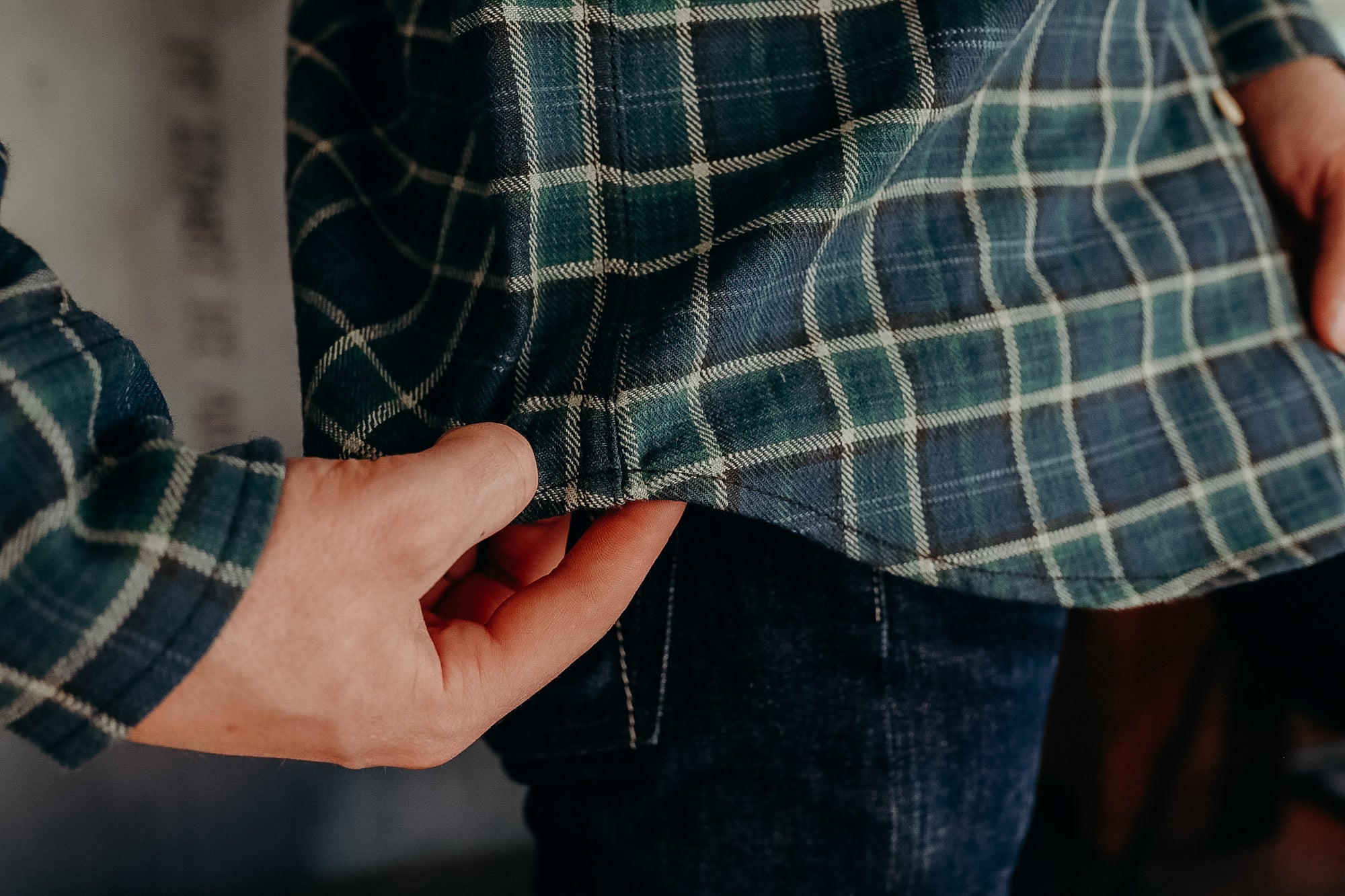 Jumper Shirt Vintage Slub Plaid