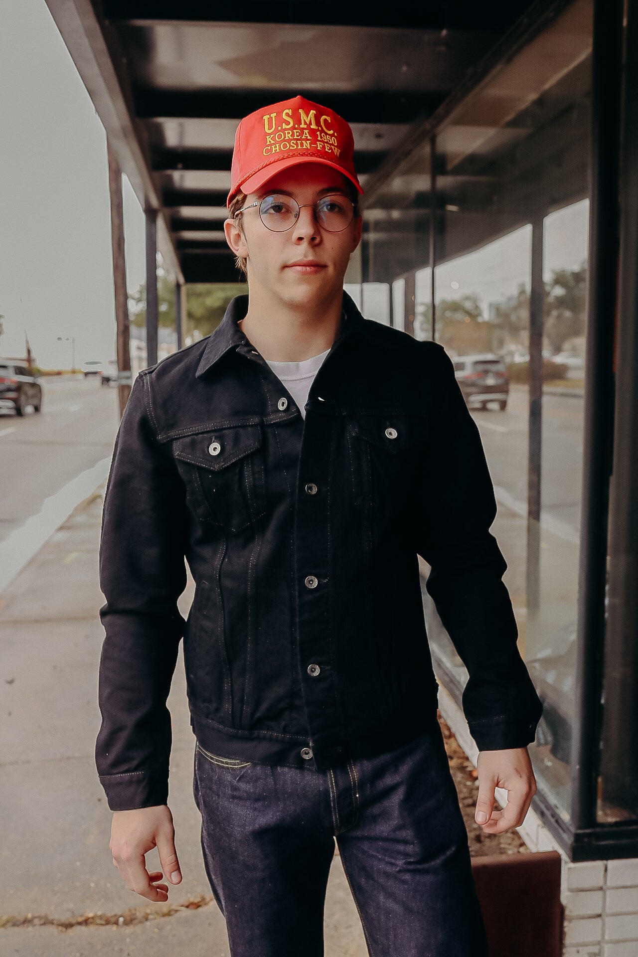 14oz Selvedge Denim Modified Type III Jacket - Indigo Overdyed Black IH-526J-142OD