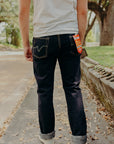 19oz Left Hand Twill Selvedge Denim Medium/High Rise Tapered Cut Jeans - Indigo IH-888S-19L