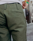 Cotton Moleskin Trousers - Olive (1173-OLV)