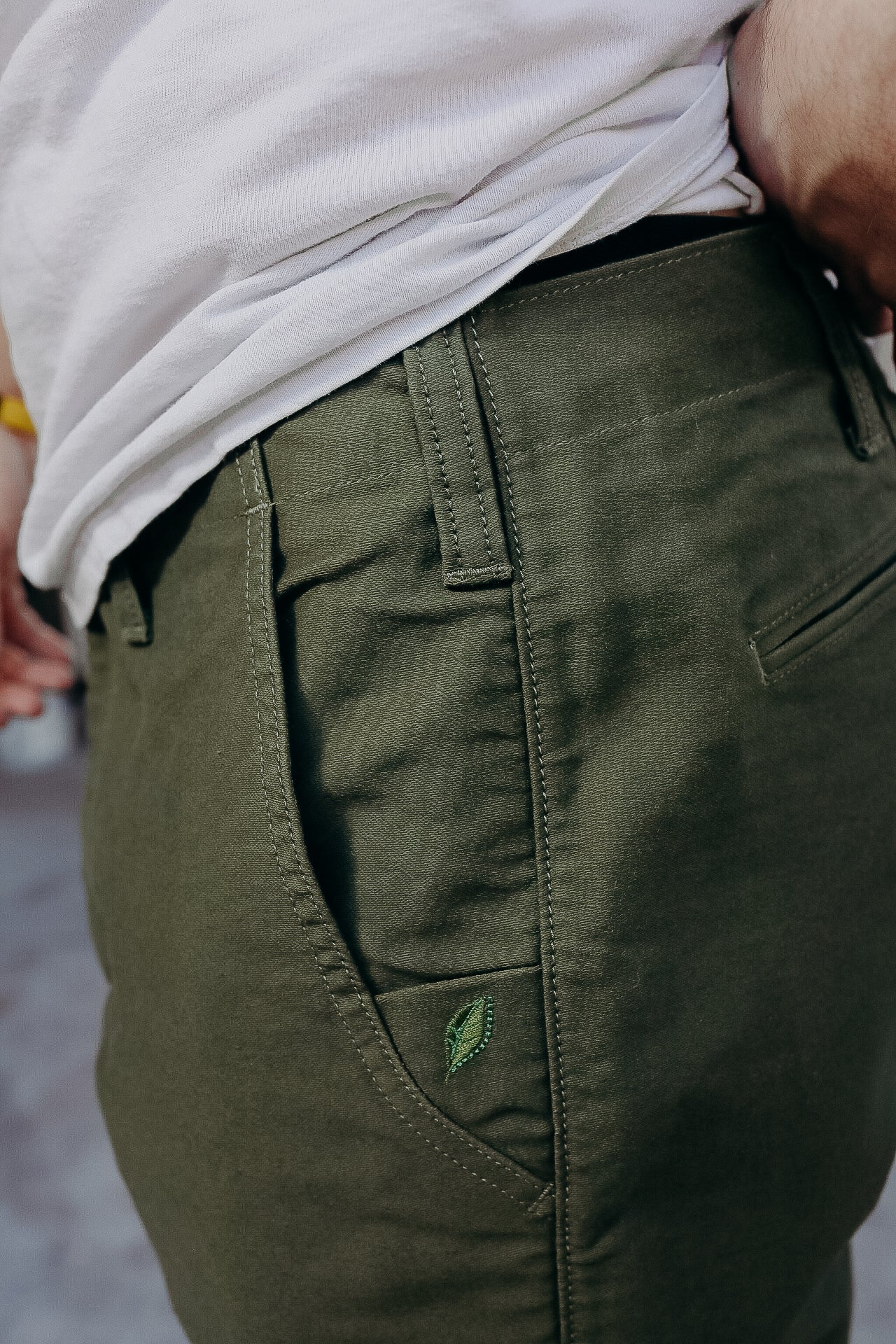 Cotton Moleskin Trousers - Olive (1173-OLV)