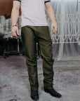 Cotton Moleskin Trousers - Olive (1173-OLV)