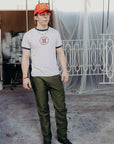 Cotton Moleskin Trousers - Olive (1173-OLV)