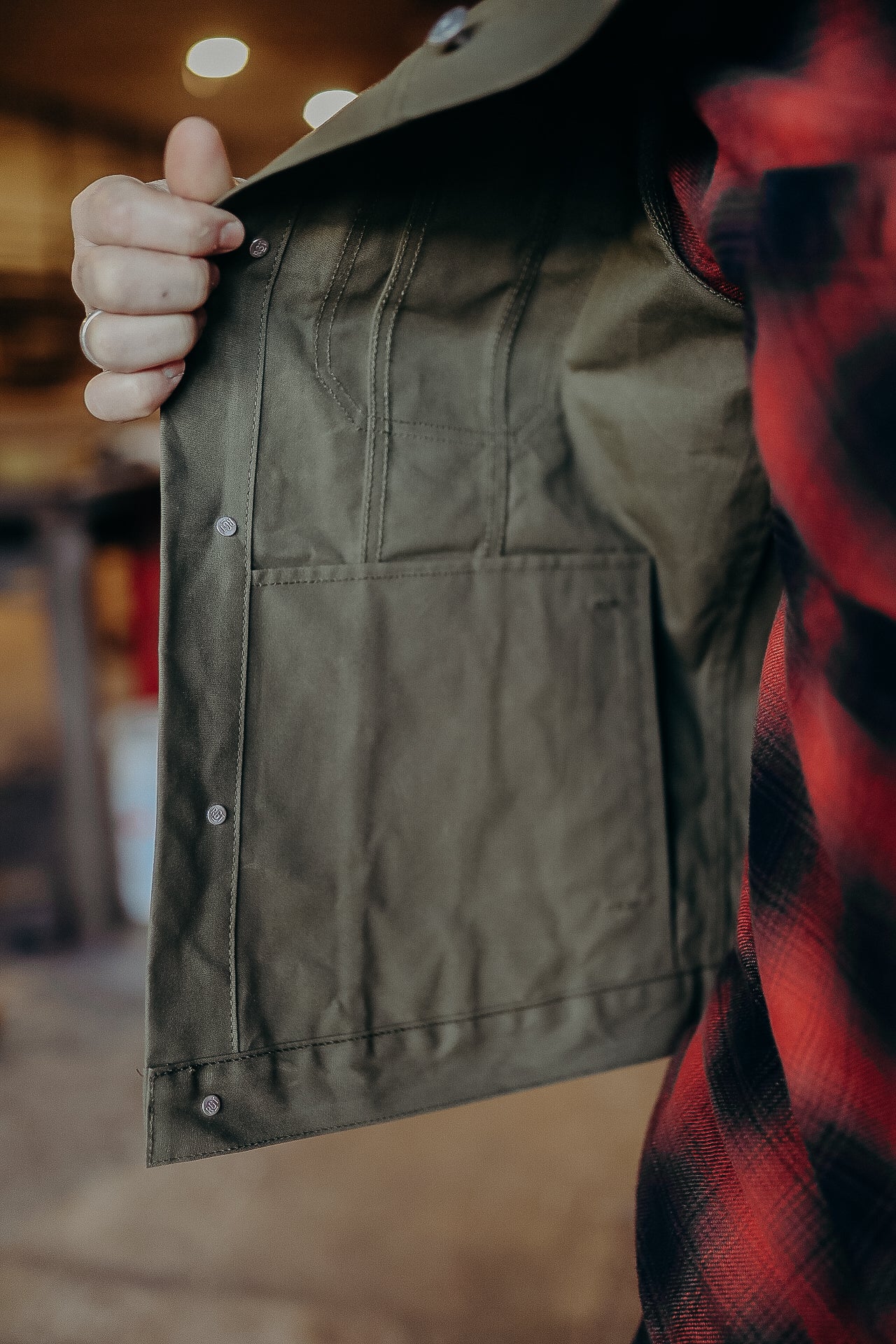 Cruiser Jacket Dry Wax Canvas- Olive