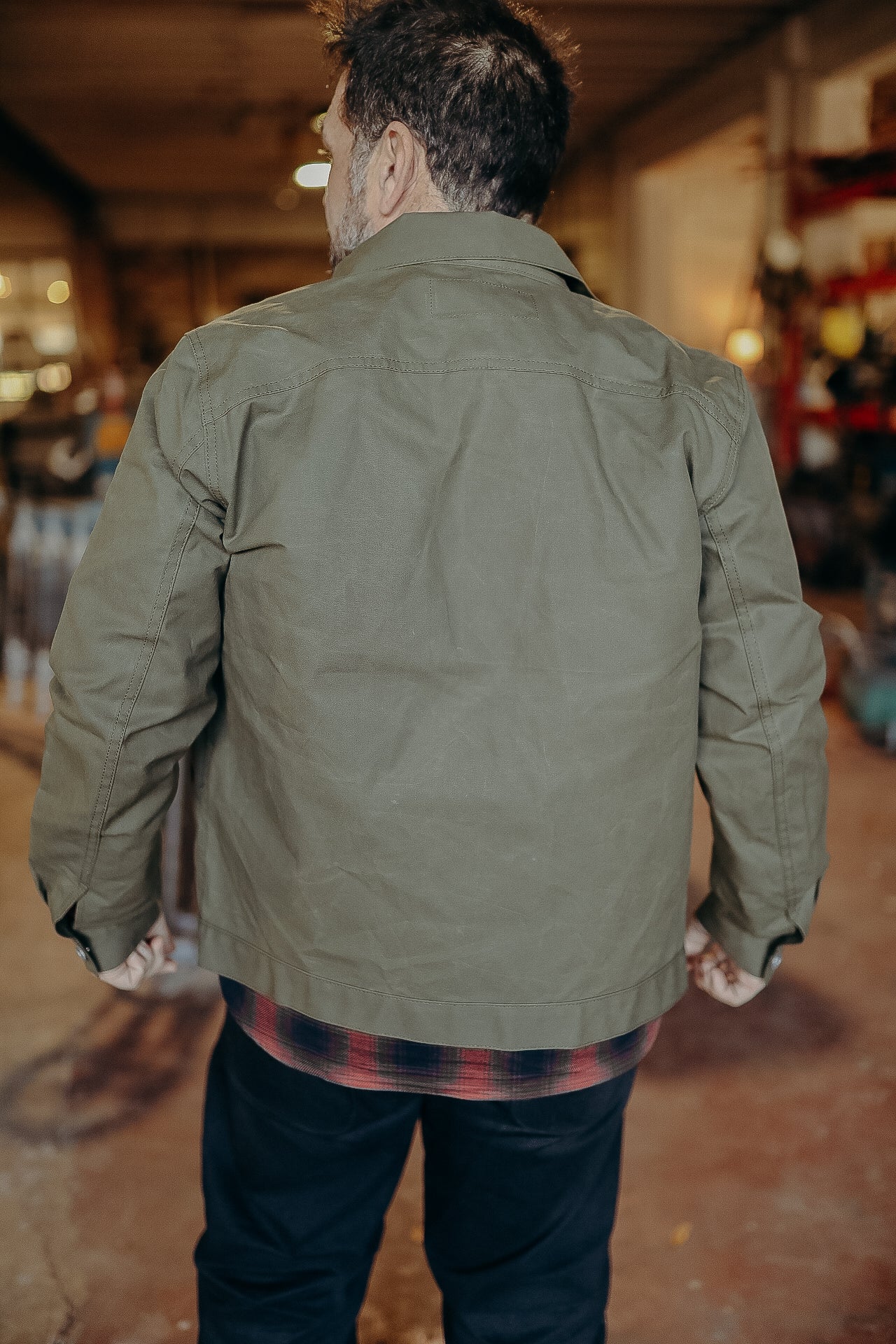 Cruiser Jacket Dry Wax Canvas- Olive