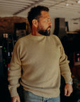 Cotton Crewneck Sweater- Sand