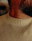 Cotton Crewneck Sweater- Sand