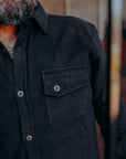 Crosscut Flannel-Black Cotton Twill