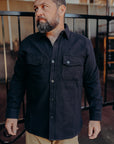 Crosscut Flannel-Black Cotton Twill