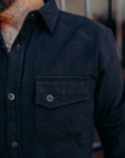 Crosscut Flannel-Black Cotton Twill