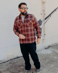 Long Sleeve Work Shirt- Red Twill Check (SC29359)