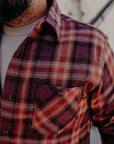 Long Sleeve Work Shirt- Red Twill Check (SC29359)