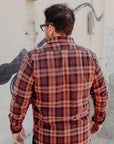 Long Sleeve Work Shirt- Red Twill Check (SC29359)