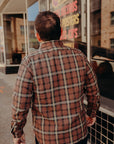 Long Sleeve Work Shirt- Brown Twill Check (SC29362)