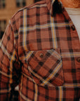 Long Sleeve Work Shirt- Brown Twill Check (SC29362)