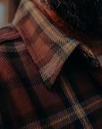 Long Sleeve Work Shirt- Brown Twill Check (SC29362)