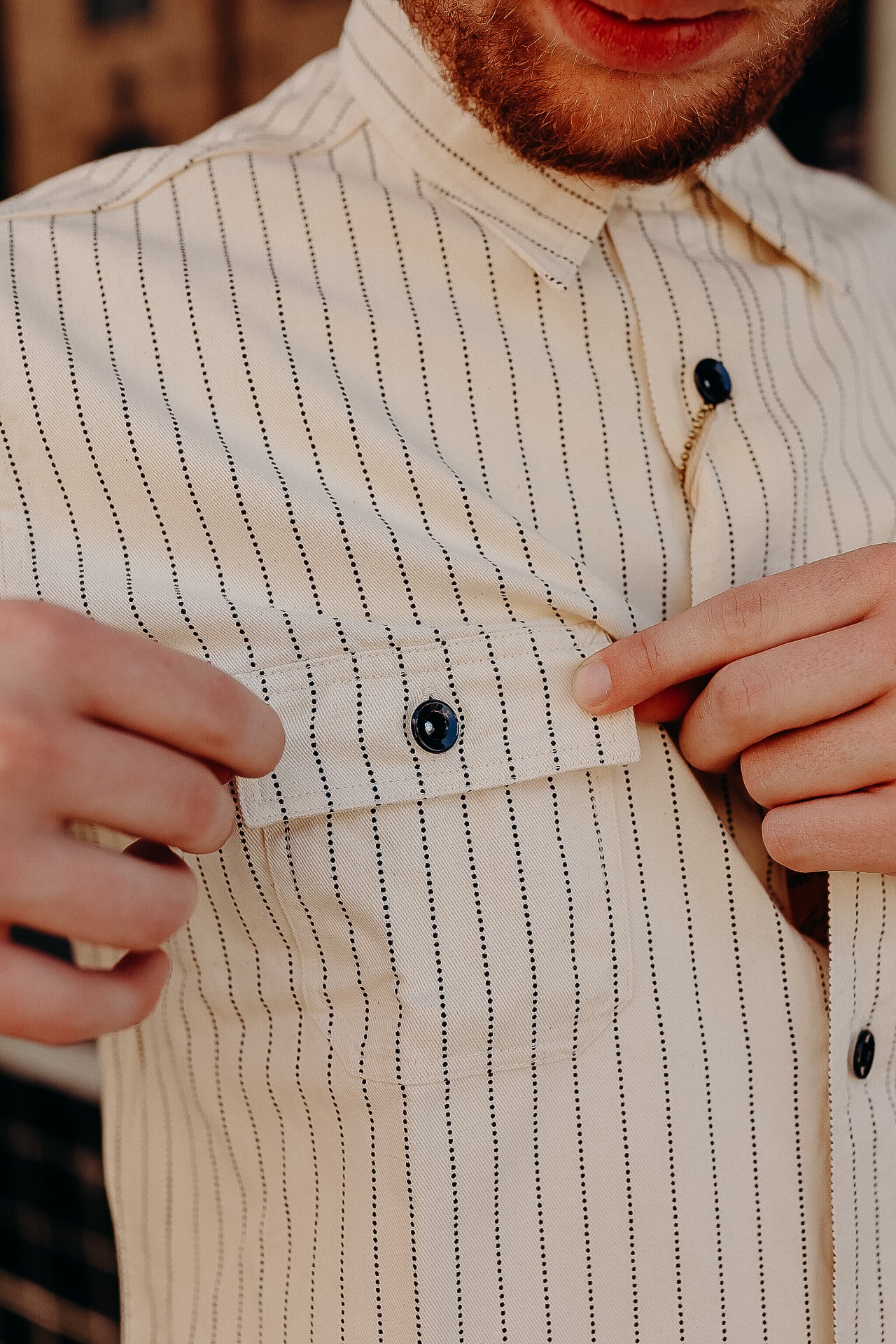 Fiction Romance Work Shirt- White Wabash (SC27075)