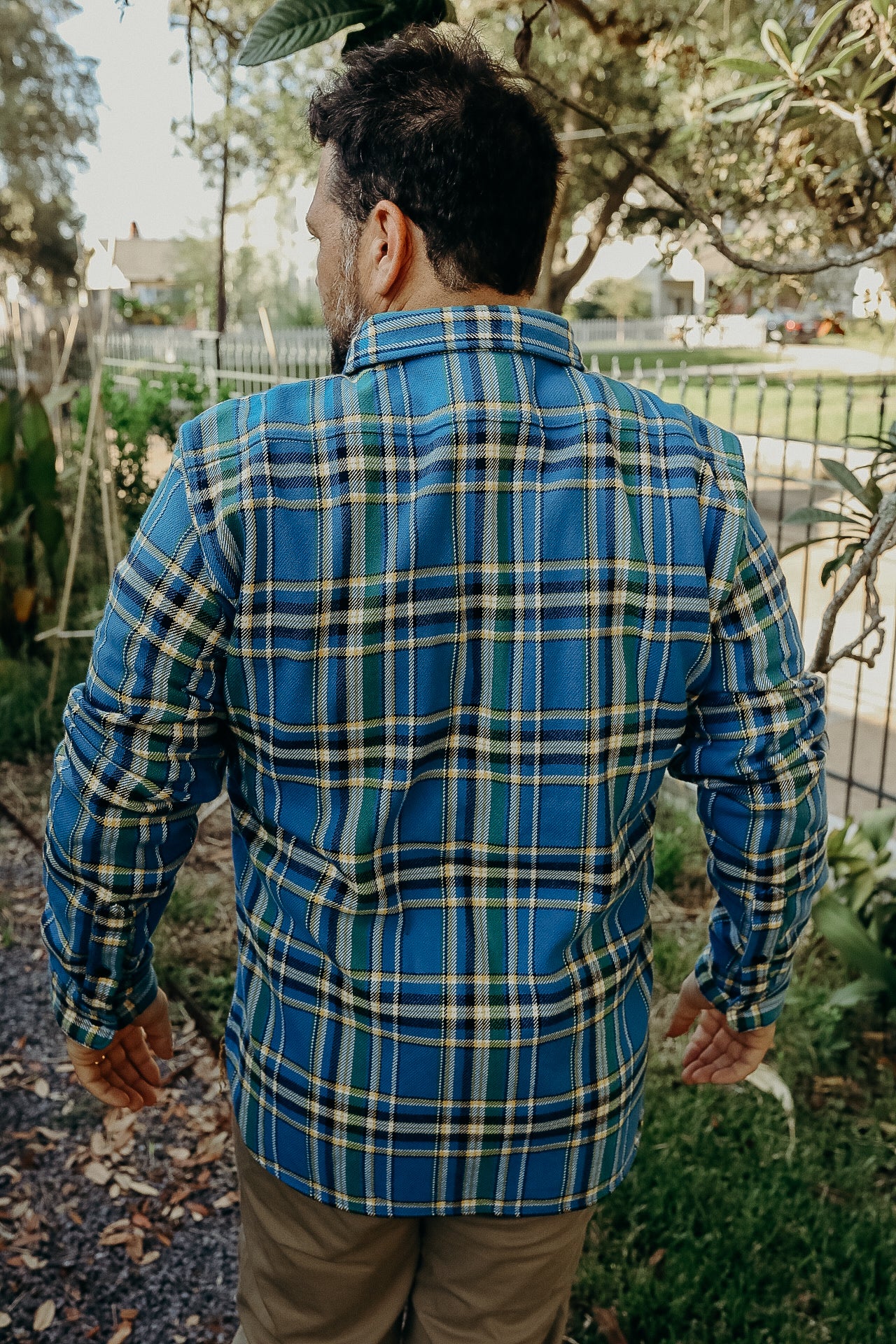 Ultra Heavy Flannel-Tartan Check Work Shirt - Blue