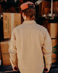 Long Sleeve Work Shirt- Coke Stripe Beige (SC28652)