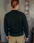 Cotton Crewneck Sweater- Black