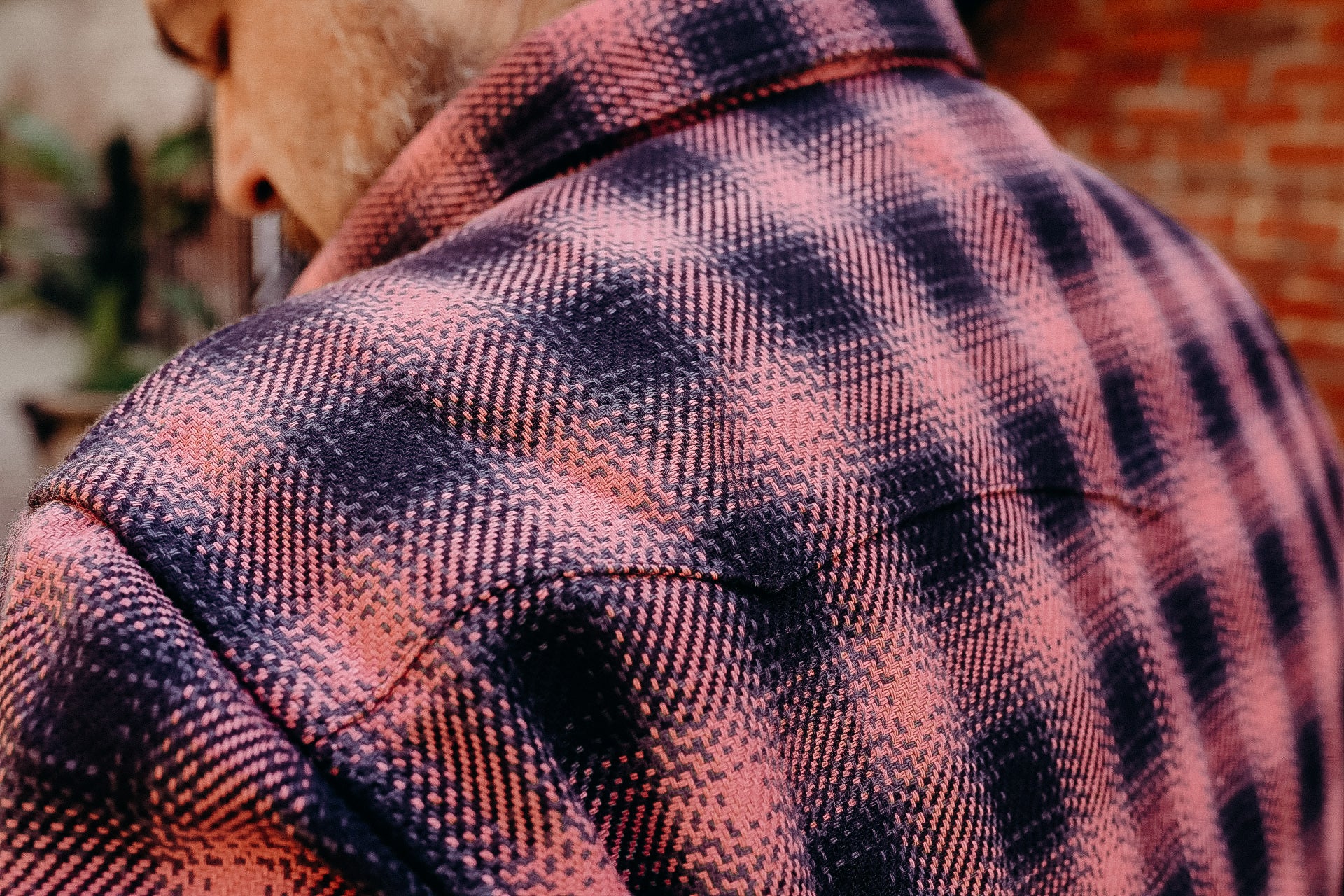 Ombre Check Flannel Western Shirt- Pink