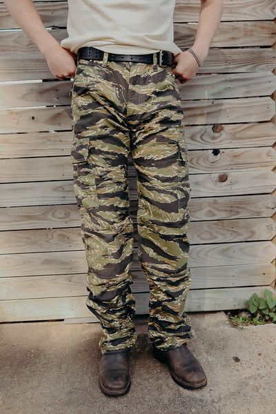 10oz Sateen Camouflage Cargo Pants - Tiger Stripe IH-737-TSC