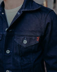 14oz Selvedge Denim Modified Type III Jacket - Indigo/Black IH-526J-142ib