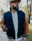 Varsity Jacket -Dark Navy / Antique Rust