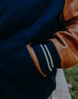 Varsity Jacket -Dark Navy / Antique Rust