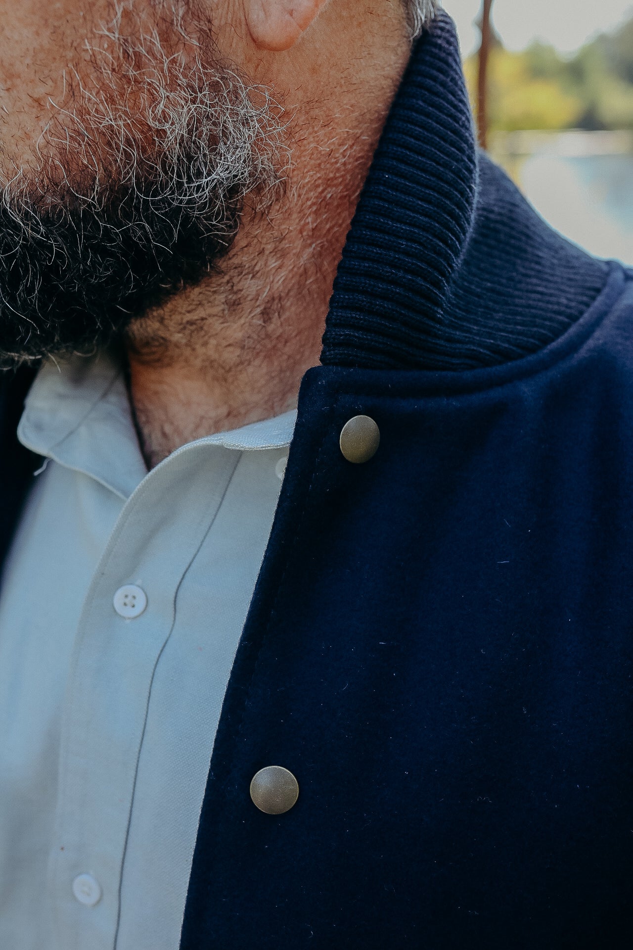 Varsity Jacket -Dark Navy / Antique Rust