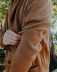 Shawl Sweater Coat - Dark Tan