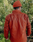 Crissman Overshirt - Waxed Canvas Brick Red