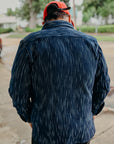 STUDIO D'ARTISAN INDIGO "RAIN" SASHIKO SHIRT (5709)