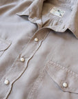 Tencel Gabardine Pearl Snap Shirt - Nutmeg