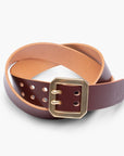 OGL Double Prong Garrison Buckle Leather Belt - Hand-Dyed Brown OGL-BELT-DPGAR-BRN