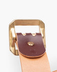 OGL Double Prong Garrison Buckle Leather Belt - Hand-Dyed Brown OGL-BELT-DPGAR-BRN