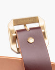 OGL Single Prong Garrison Buckle Leather Belt - Hand-Dyed Brown