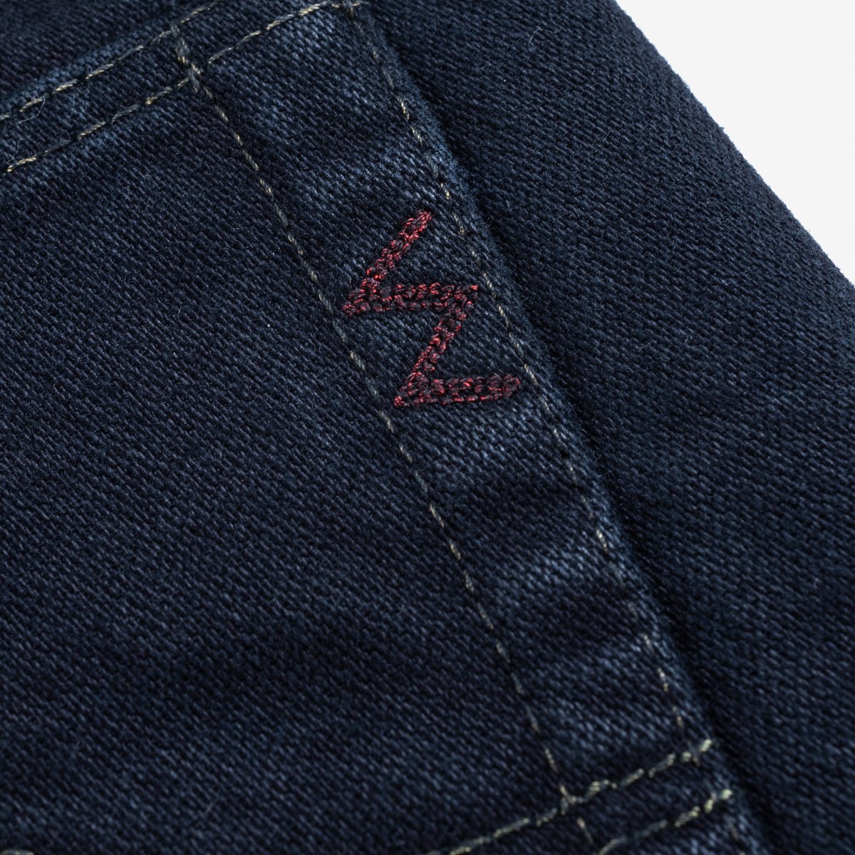 634 SBR-14od 14oz Broken Twill Selvedge Denim Straight Cut Jeans - Indigo  Overdyed Black