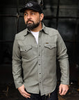 13oz Military Serge Western Shirt - Grey IHSH-235-GRY