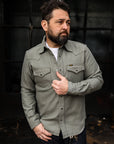 13oz Military Serge Western Shirt - Grey IHSH-235-GRY