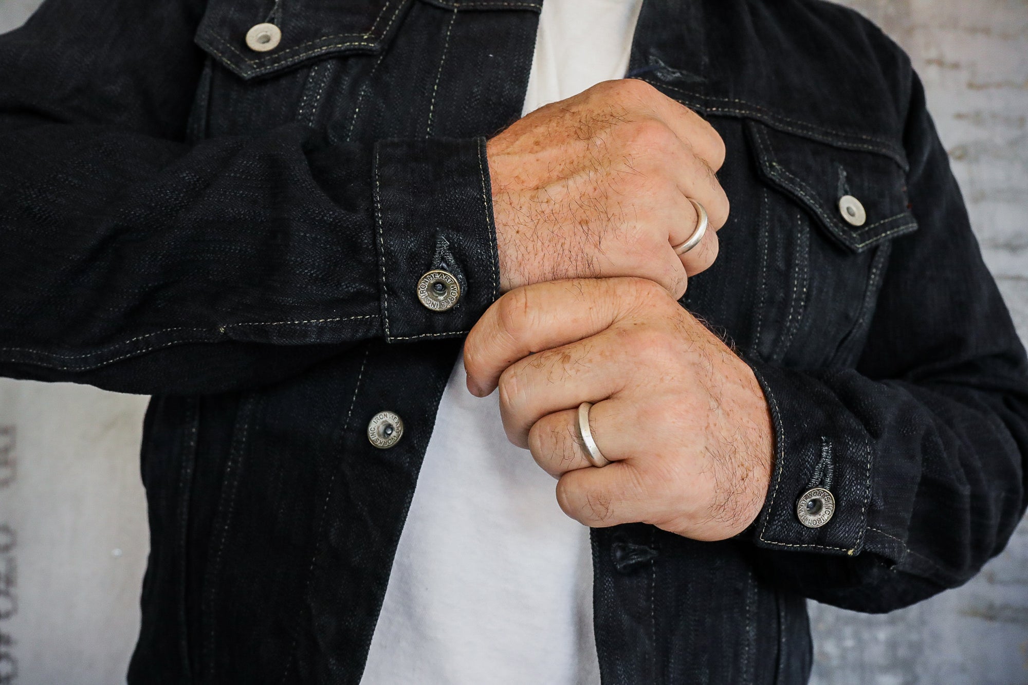 16oz Slubby Selvedge Denim Type III Jacket - Indigo Overdyed Black IH-526J-SLBod