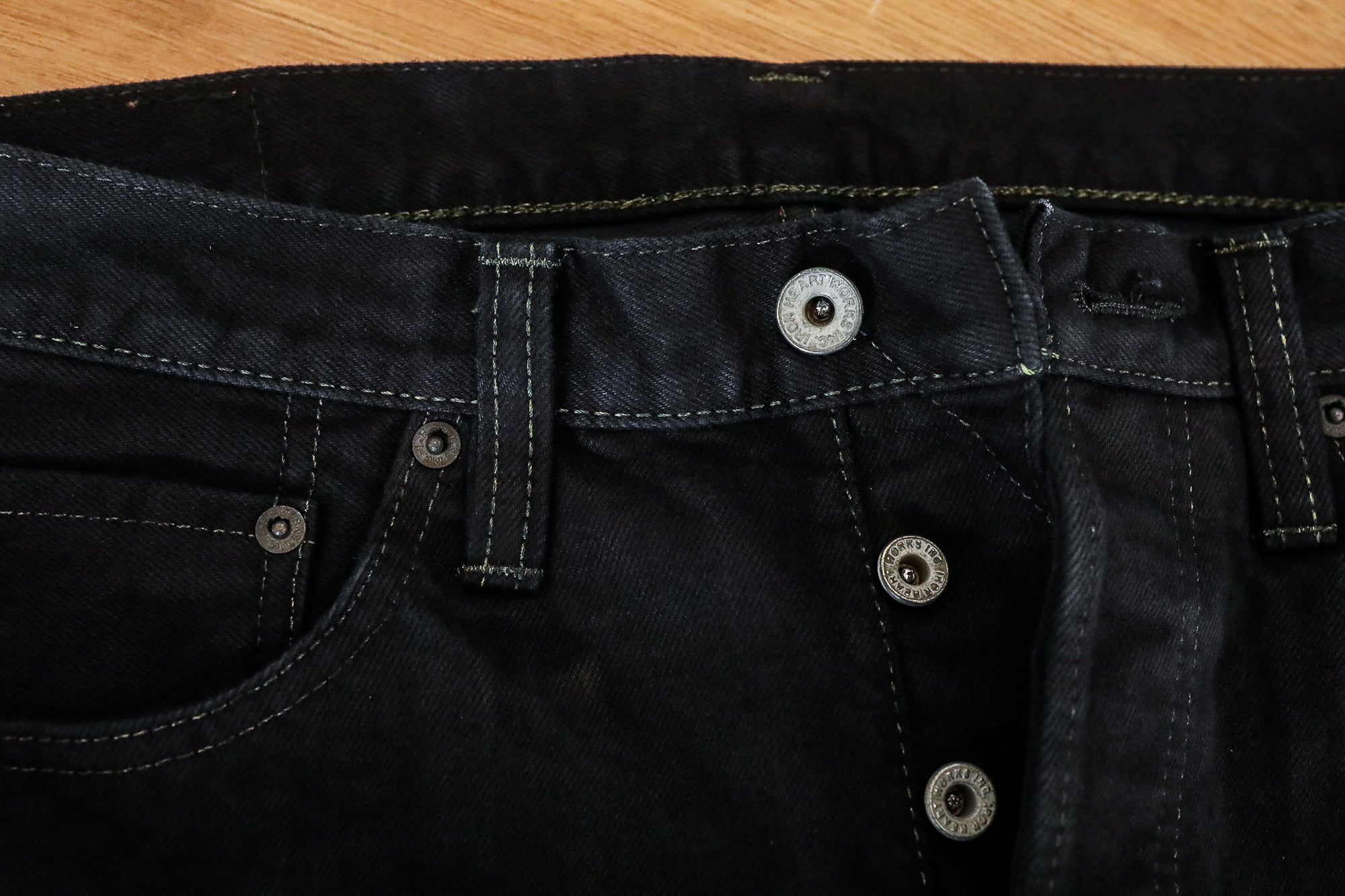 14oz Selvedge Denim Super Slim Jeans 555 - Indigo Overdyed Black IH-555S-142OD