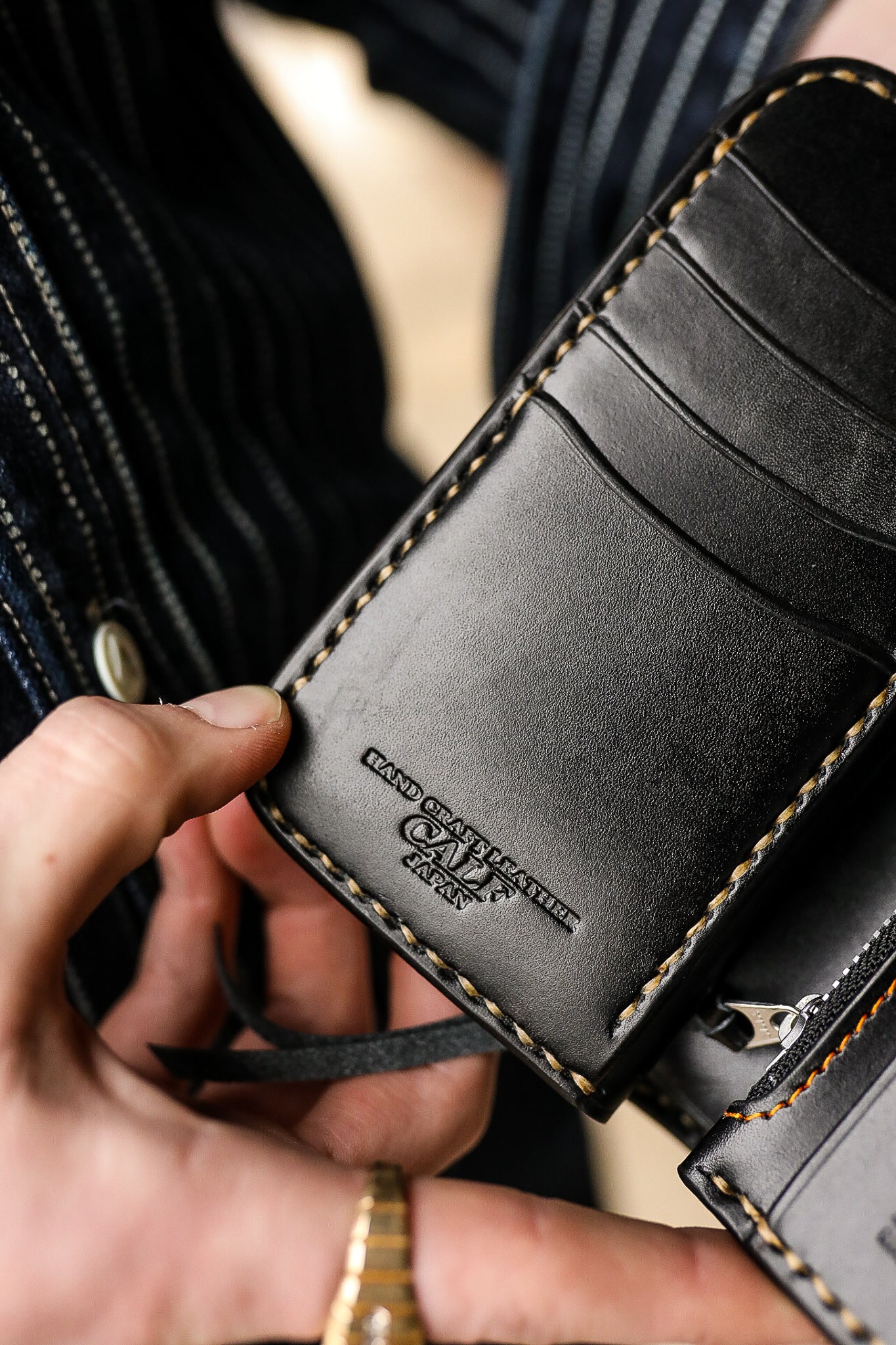 Medium Shell Cordovan Wallet - Black