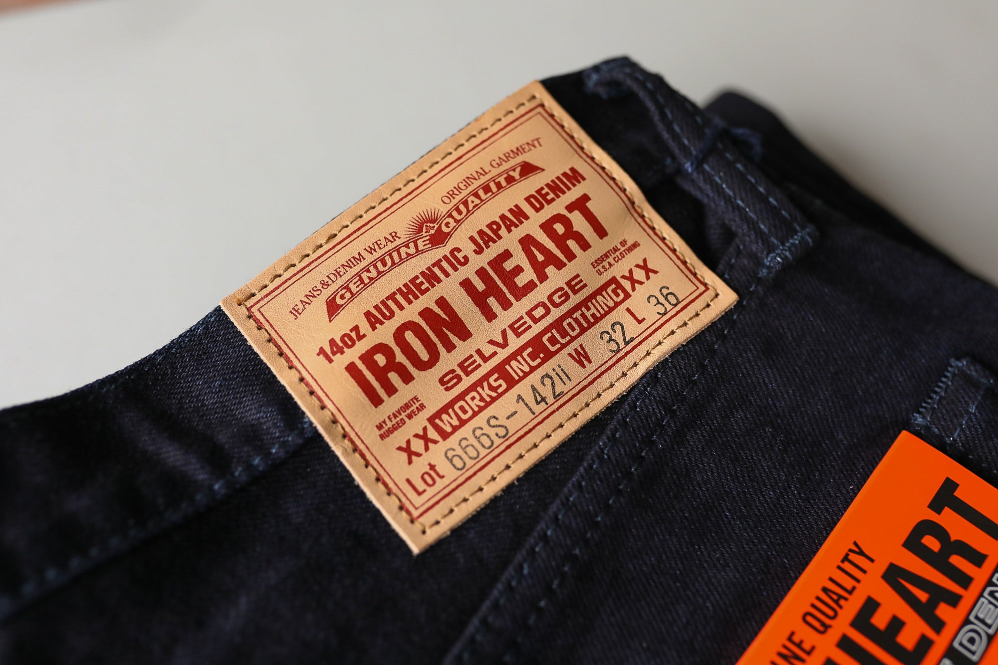 14oz 666S-14ii Selvedge Denim Slim Straight Cut Jeans - Indigo/Indigo