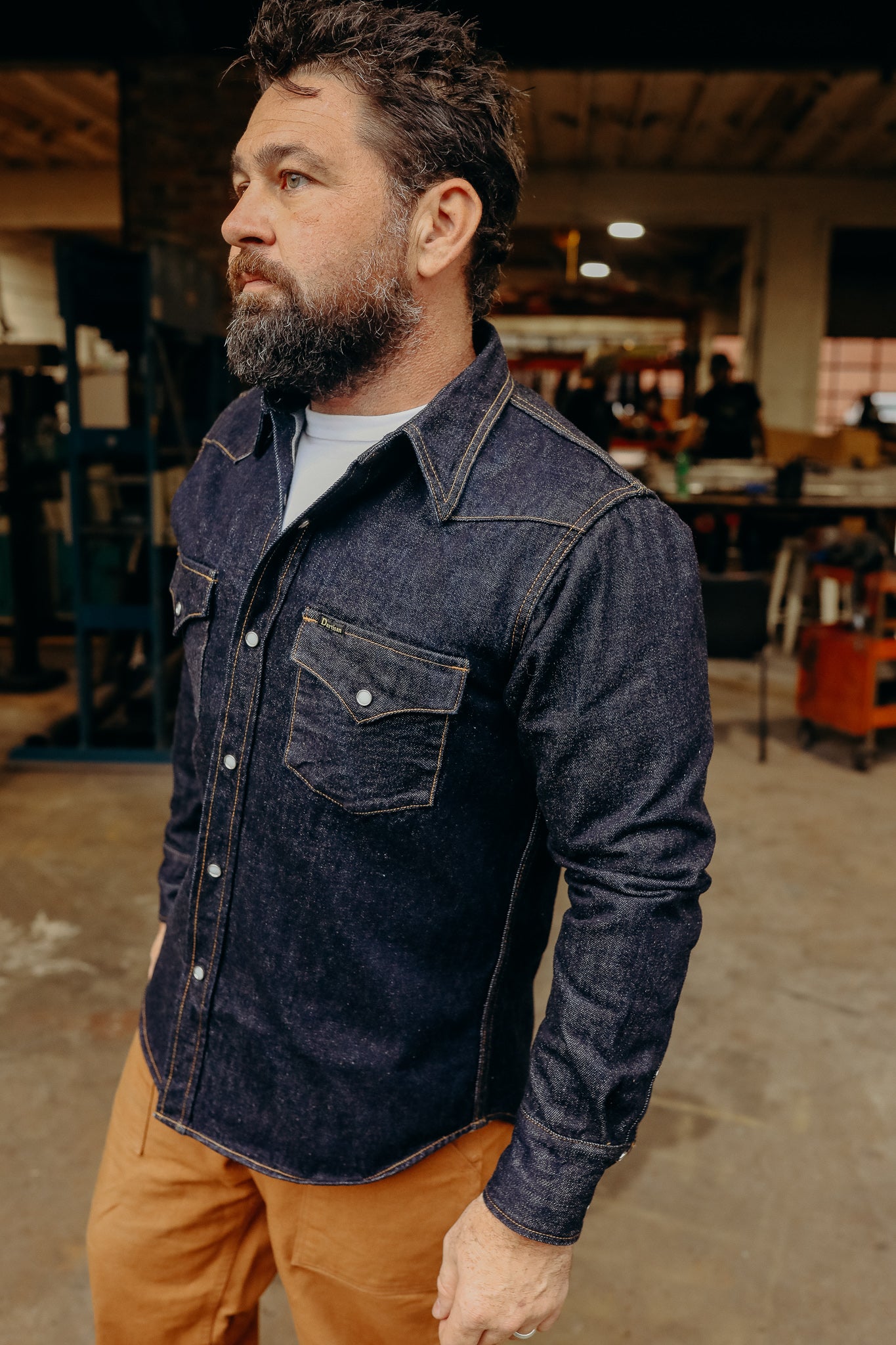 14oz Selvedge Denim Western Shirt (D5571) – Iron Shop Provisions